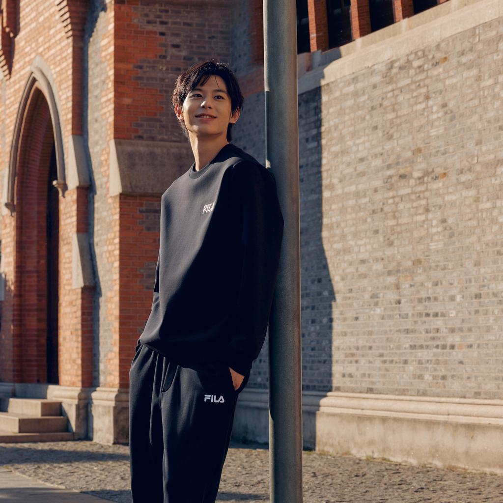 New FILA Sweatshirts Men's Jet Black F11M439211FBK