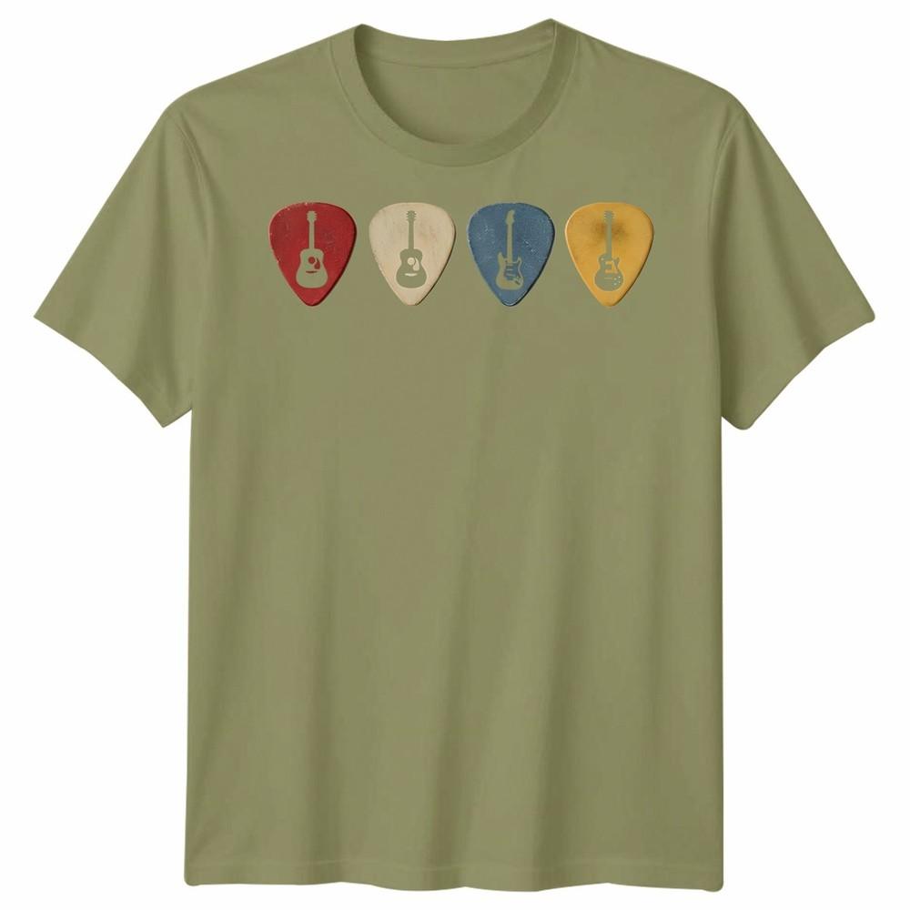 Guitar Pick Unisex T Shirt Gift For Guitarist Retro Vintage Unisexs Unisexs Tee