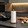Talos Wooden Paper Towel Holder, One-Handed Operation Dispenser, Freestanding Countertop for Kitchen Bathroom