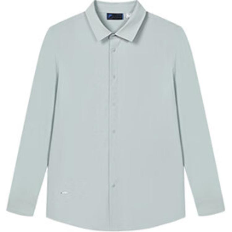 Fila Casual Fashion Polo Button Long Sleeve Shirt Men Shirts Shackles-Gray F11M422406F-GY