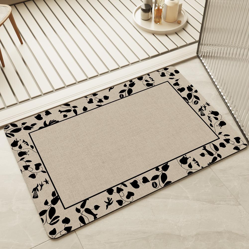 Bathroom Mat Toilet Diatom Mud Absorbent Mat Toilet Toilet Door Carpet Entry Door Non-slip Soft Mat