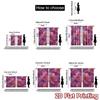 2D FLAT PRINTING 2pcs Curtains (Without Rod) Floral Pink Elegance Popular Curtain Fabric Durable 100% Polyester Fabric Curtains
