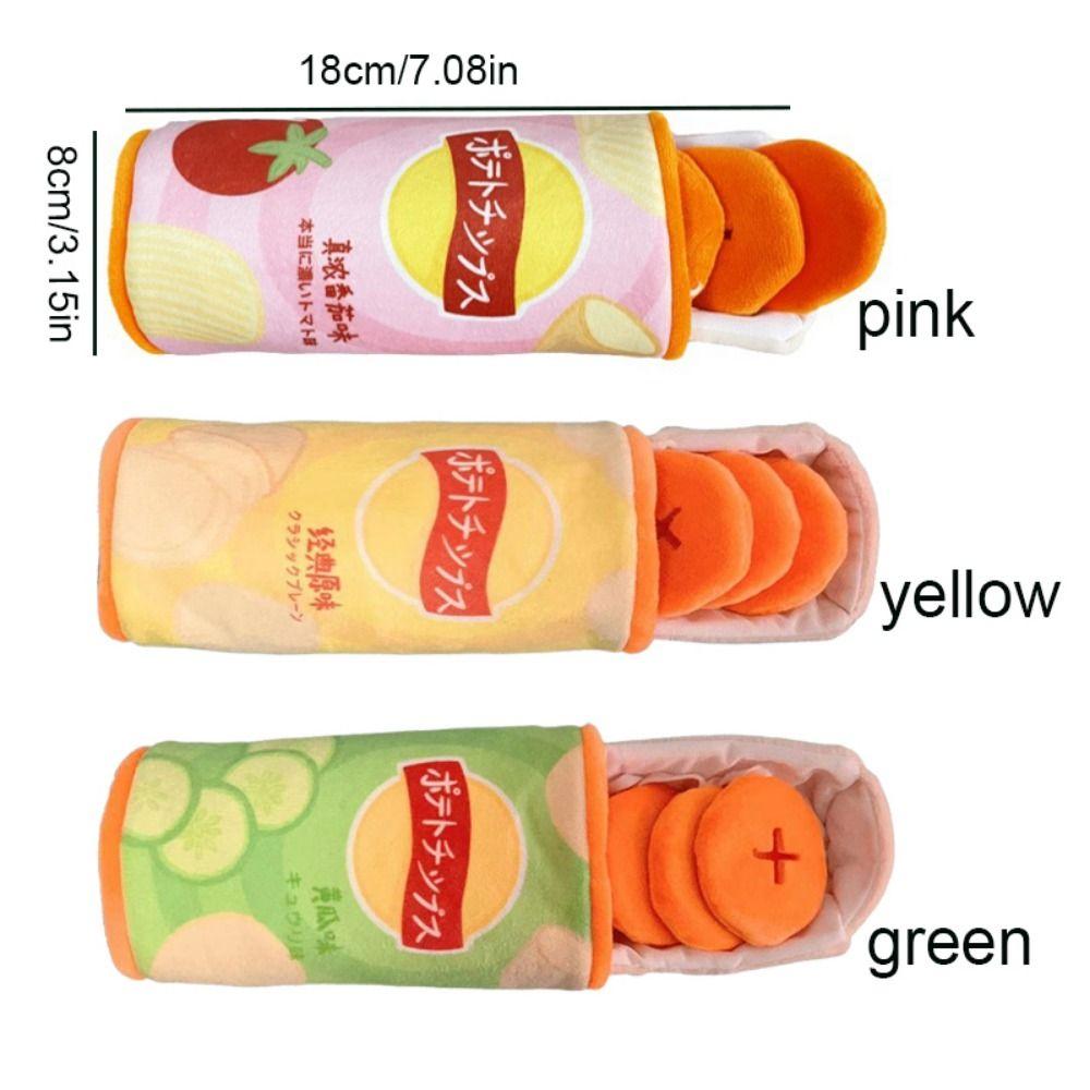 Plush Simulated Potato Chip Dog Toy Wear Resistant Dog Slow Feeder Playing