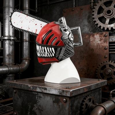Nová maska Chainsaw Man Latexová rekvizita Halloweenská maska Lze přizpůsobit