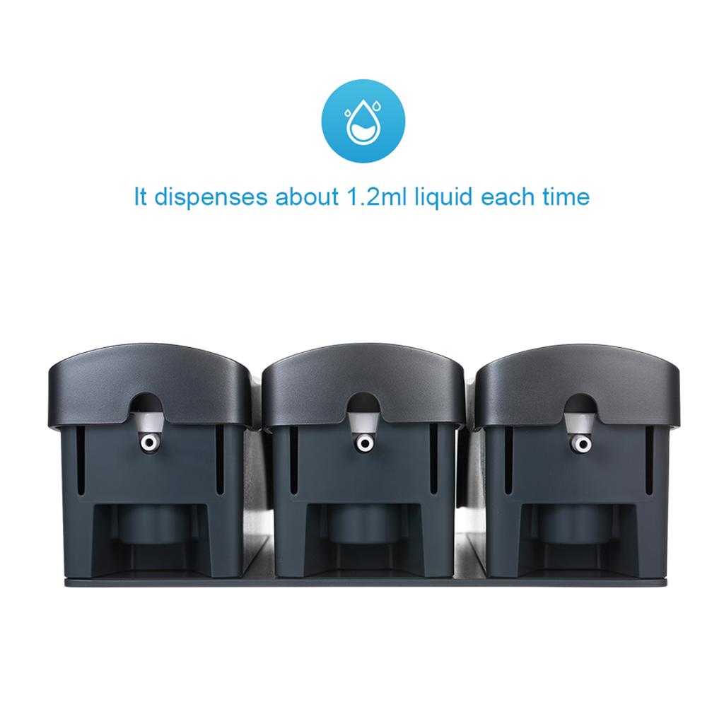 Manual Soap Dispenser 3 Chamber X 300mlCelsius 10.2oz Wall Mounted Liquid Shampoo Box Shower Gel Hand Soap Dispensers for Kitchen Bathroom