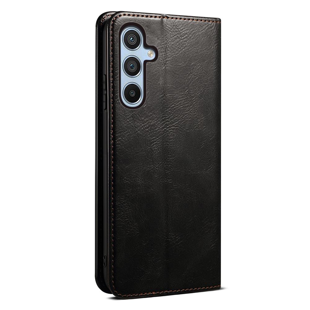 For Samsung Galaxy A24 4G (162.1 x 77.6 x 8.3mm) PU Leather Flip Protective Case Waxy Crazy Horse Texture Stand Wallet Cover