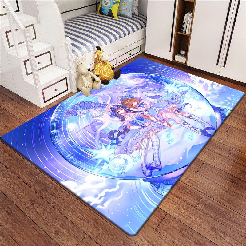 C-Cardcaptor Sakura Cute Cartoon Girl HD Print Carpet Living Room,kitchen,bedroom,Sofa,Table,Rug,Non-slip,Chair,Picnic,Camp,Mat