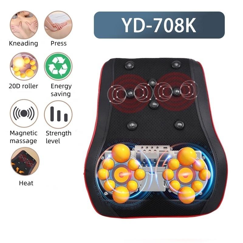 Electric Cervical Orthopedic Pillow Shiatsu Head Cervical Ttraction Body Back Waist Massager Car With Heating Vibrating Massage