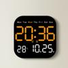 Large Display Digital Wall Clock Temperature Display Date Display Electronic Table Clock 12/24H Format Brightness Adjustment