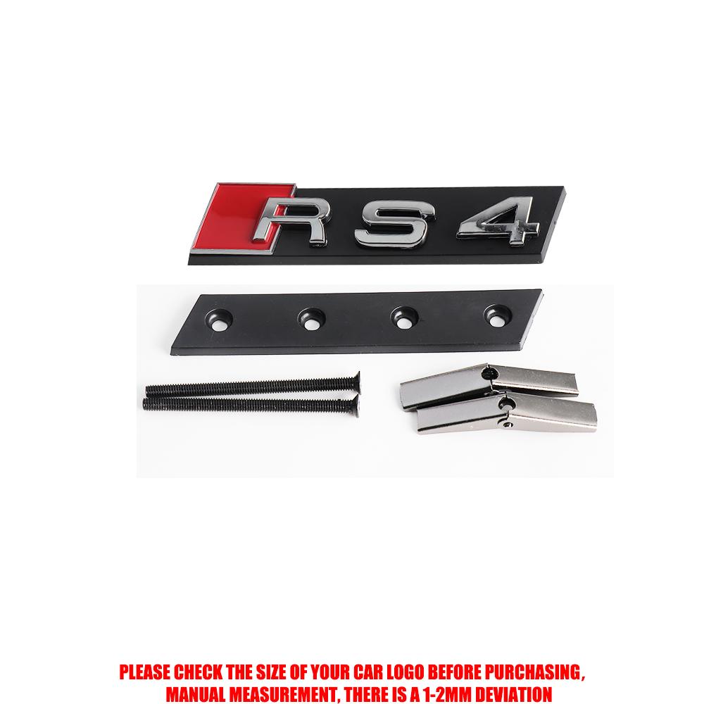 3D RS3 RS4 RS5 RS6 RS7 RS8 Badge Car Front Grille Emblem Auto Accessories For Audi Sline Quattro RS S TT A1 A2 A3 A4 A5 A6 A7 A8