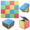 0,4 Zoll / 16 Stück Dicke Quadratische Puzzlematte, 30*30cm EVA-Schaumstoff Baby-Spielmatte für Aktivitäten im Kinderzimmer, Rot/Gelb/Blau/Grün