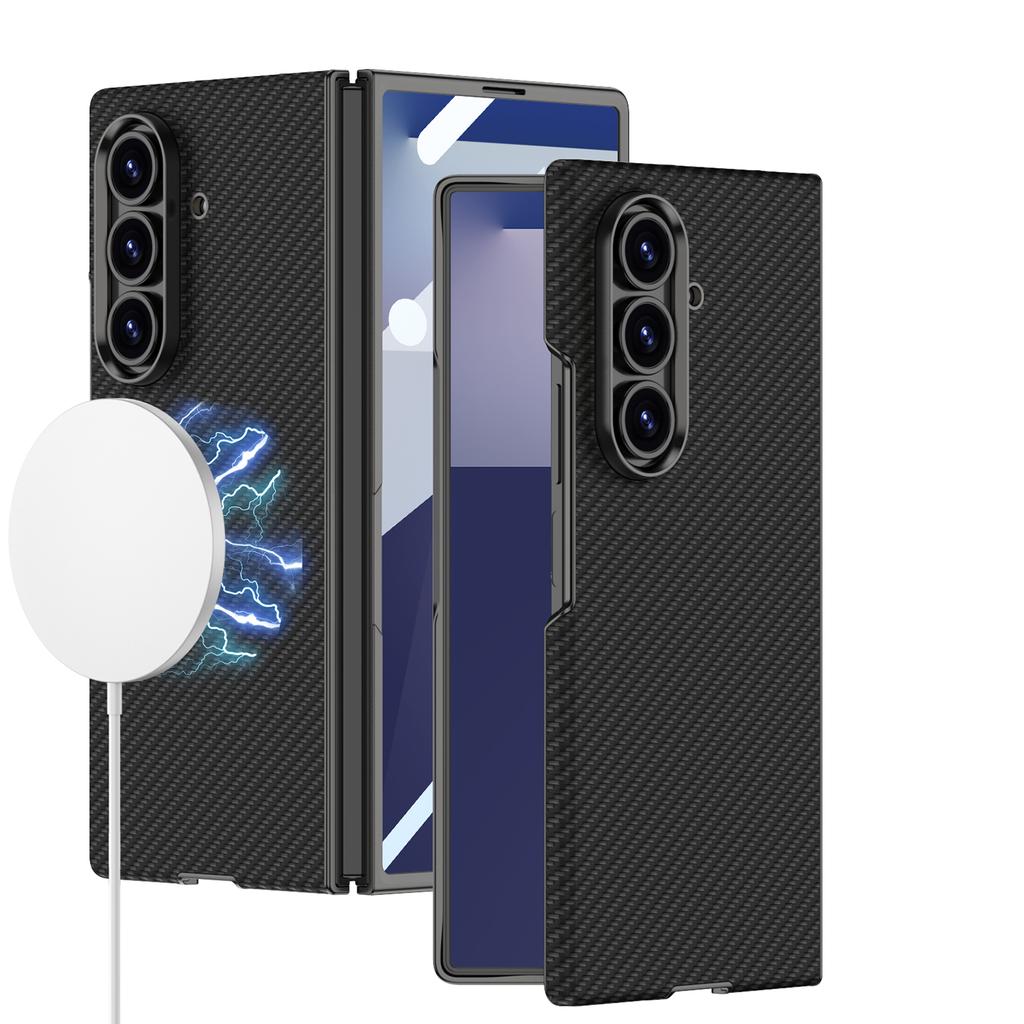 GKK PU Leather Mobile Phone Case with Magnetic Screen Protector Film Back Cover Case for Samsung Galaxy Z Fold 7 Phone Cases