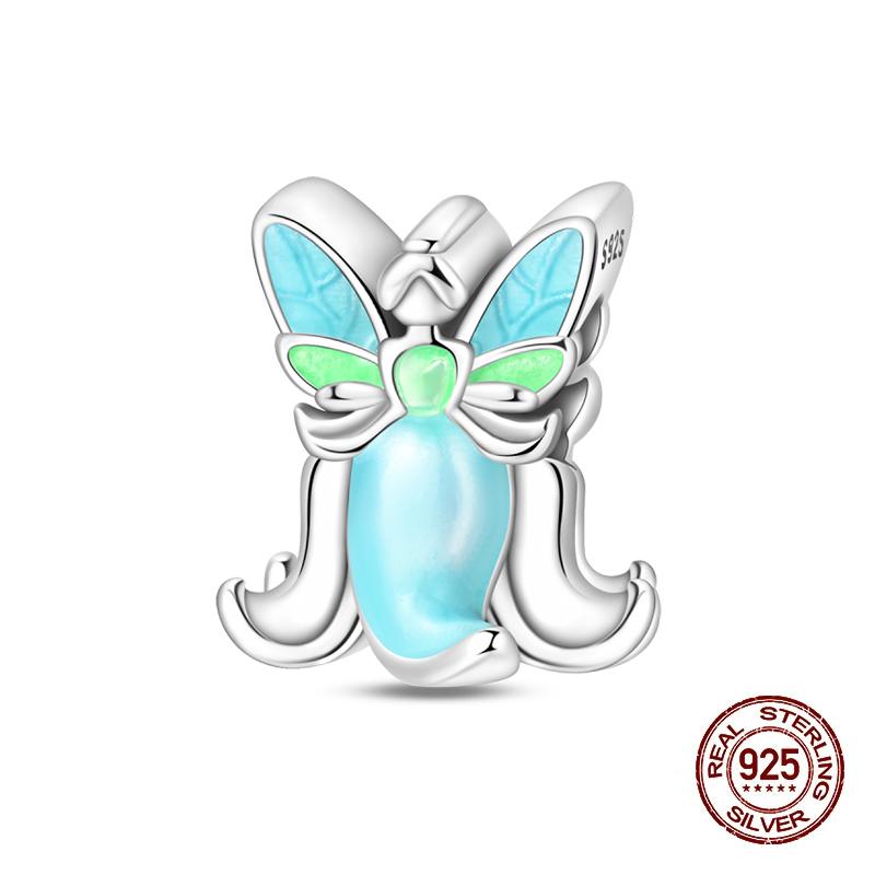 Original Charms Fixed Clamp Beads Copper Flower Fairy Beads Elf Pendant Fit Necklace Bracelet Women Jewelry Gifts