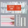 256pcs Sandwich Dual Nail Mode For Nail Extension Almond Coffin 16 Size Reusable Top Bottom Forms Nail Art Extension Tools