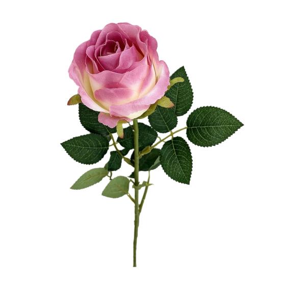 Artificial Rose Flower Long Stem Fake Silk Roses for DIY Bridal Bouquet Wedding Party коричневый