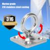 Stainless Steel Rotating Ceiling Hooks Pad 35mmx15mm U Hooks for Seawater Durable Ceiling Hooks