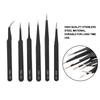 6PCS Anti static Tweezers Stainless Steel Tweezer Maintenance Tool