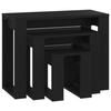 VidaXL Nesting Tables 3 Pcs Black Engineered Wood 808604