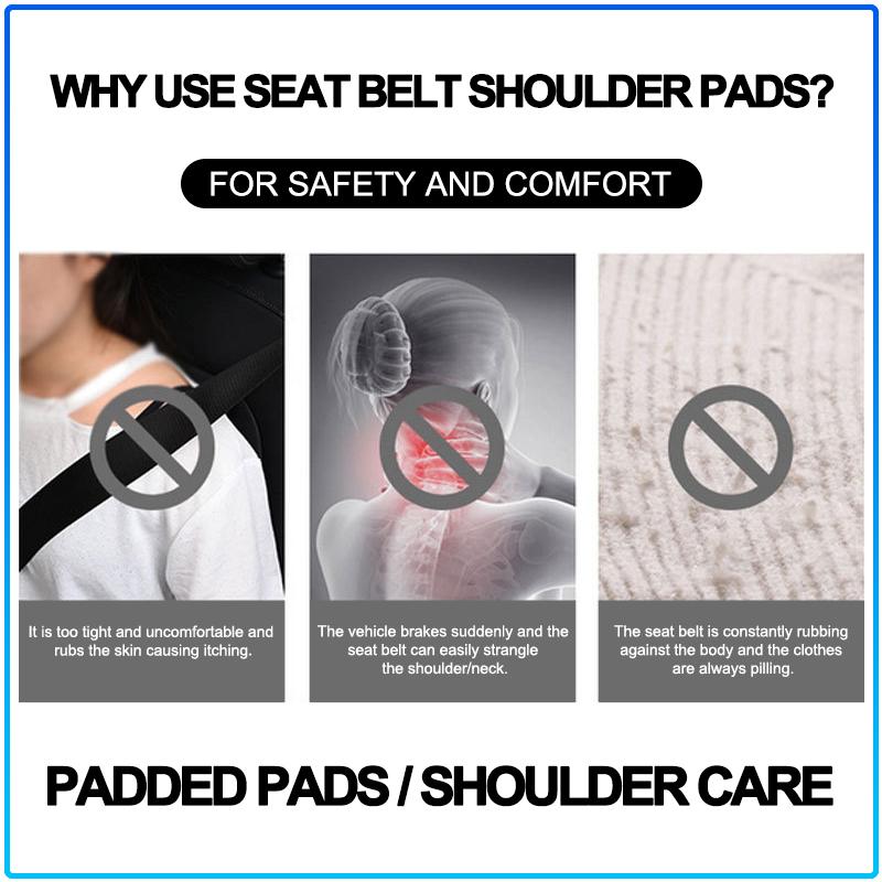 2Pcs Car Seat Belt Cover Styling Cotton Safety Shoulder Protector For Opel Crosa D Astra H Insignia Astra J Zafira B Mokkaastra Vivaro Astra G