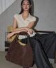 Jolly Calla Bag Color Bag - Suede Dark Brown