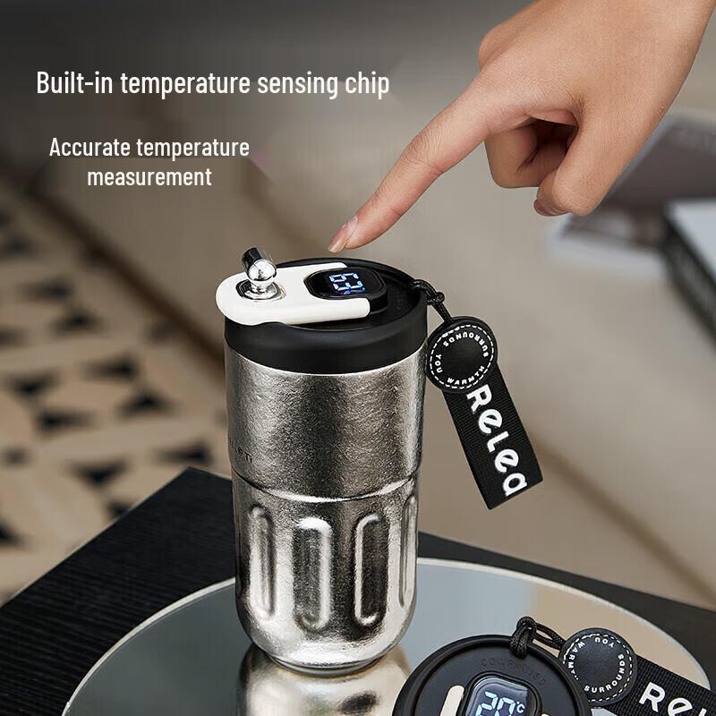RELEA Pure Titanium Smart Temperature Display Insulated Cup