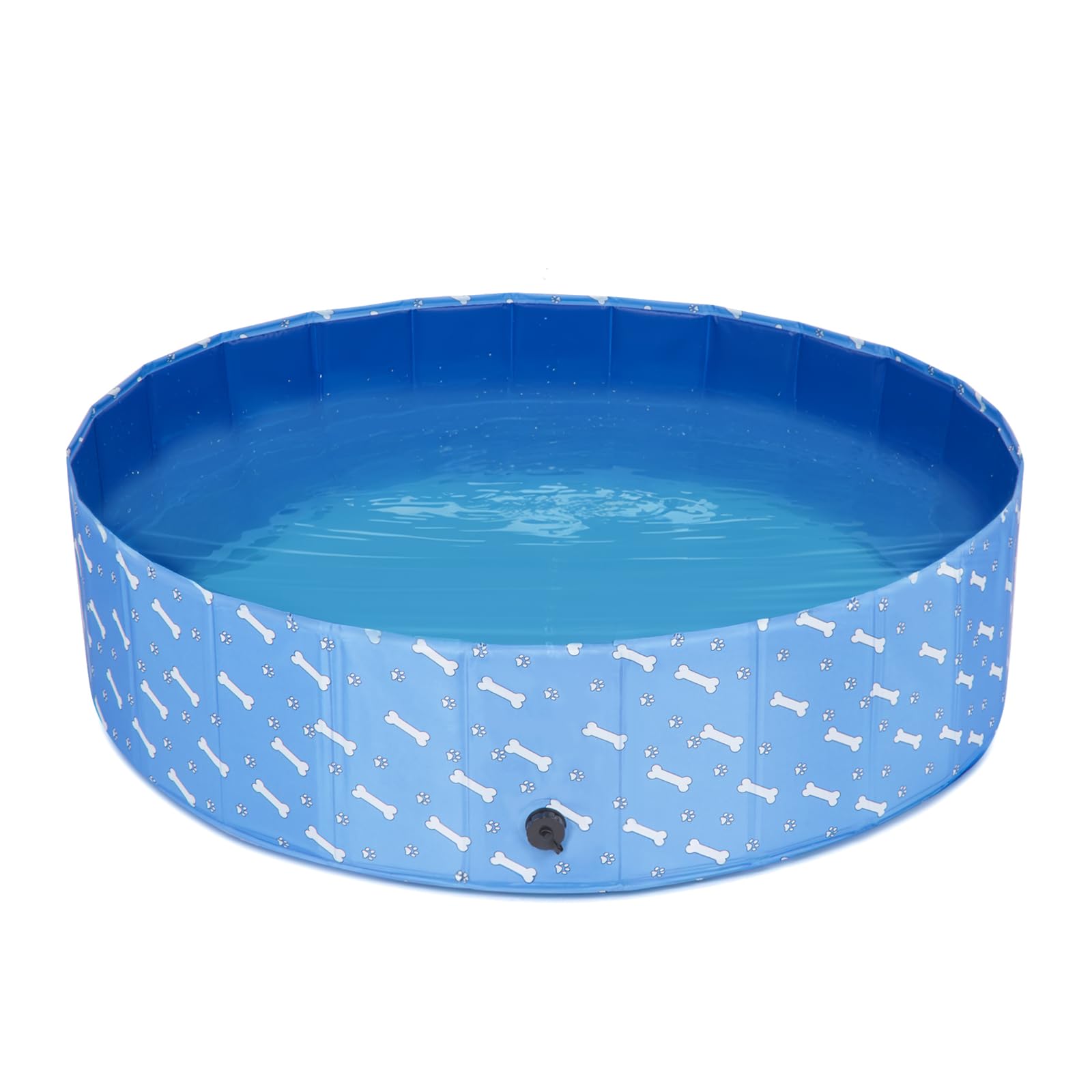 

OWNPETS Folding Pet Pool, PVC Dog Pool, No Inflation Required for Kids, Portable, with Drain Plug, Easy Storage, Bathtub, Large Capacity, Suitable