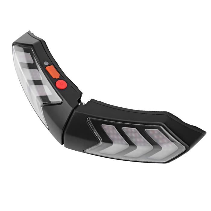 Pwshymi Casque de moto sans fil Feux de sécurité LED Barre de freins clignotants pour casque de moto