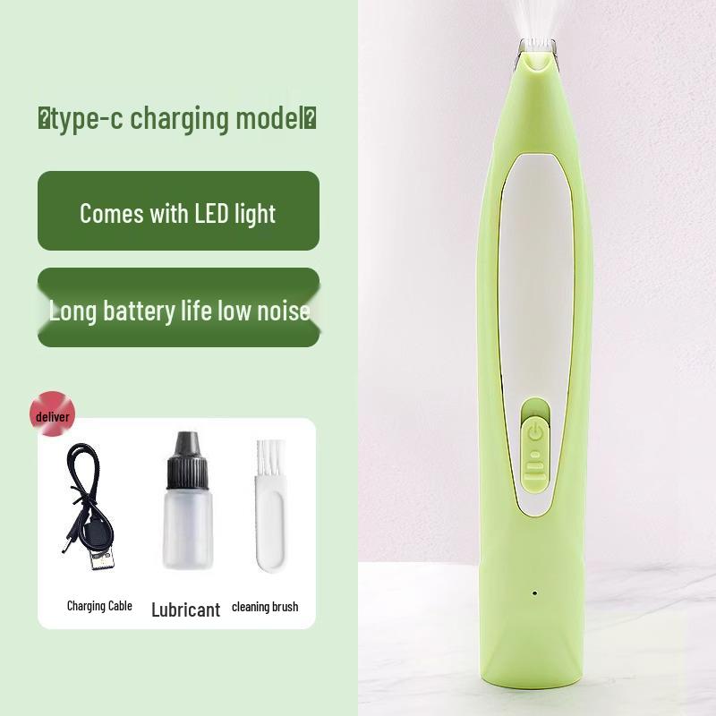 Electric Pet Hair Trimmer with Light for Cats & Dogs