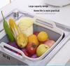 Collapsible Kitchen Sink Basket: Portable Telescopic Folding Basin for Washing and Draining Vegetables and Fruits.
