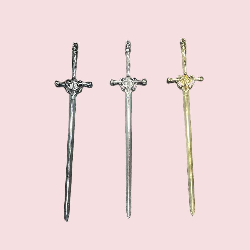 Creative Punk Sword Hair Accessory Hair Clip Women's Curly Hair Chinese Simple Wear-resistant Alloy Hair Stick Hairpin Headband