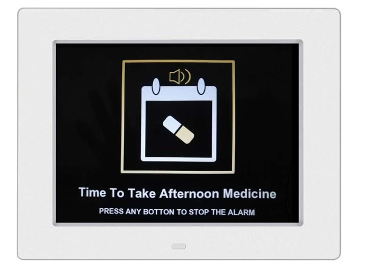 Desk Wall Alarm Digital Clocks 7 Inch Electronic Day Calendar with Video Playback Acrylic Frame for Senior Dementia Alzheimer's