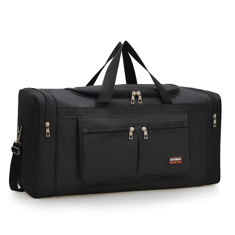 Large Capacity Foldable Travel Duffel Bag with Multiple Compartments, Adjustable Shoulder Straps & Zipper Closure - Ideal for Gym, Work, and Daily Use