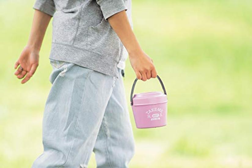 Tatsumiya HAKOYA Bucket Lunch, Pink, 600ml, "TAKE-ME" (Product Code 30126)