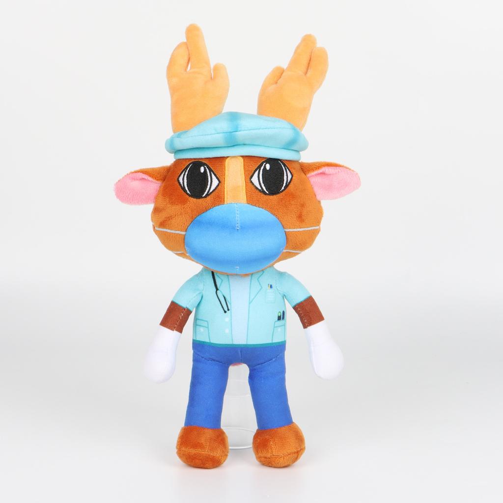 New Animal Hospital Blue Dog Soft Cuddly Stuffed Plush Cartoon Doll Collectible Birthday Gift For Adult Game Fans
