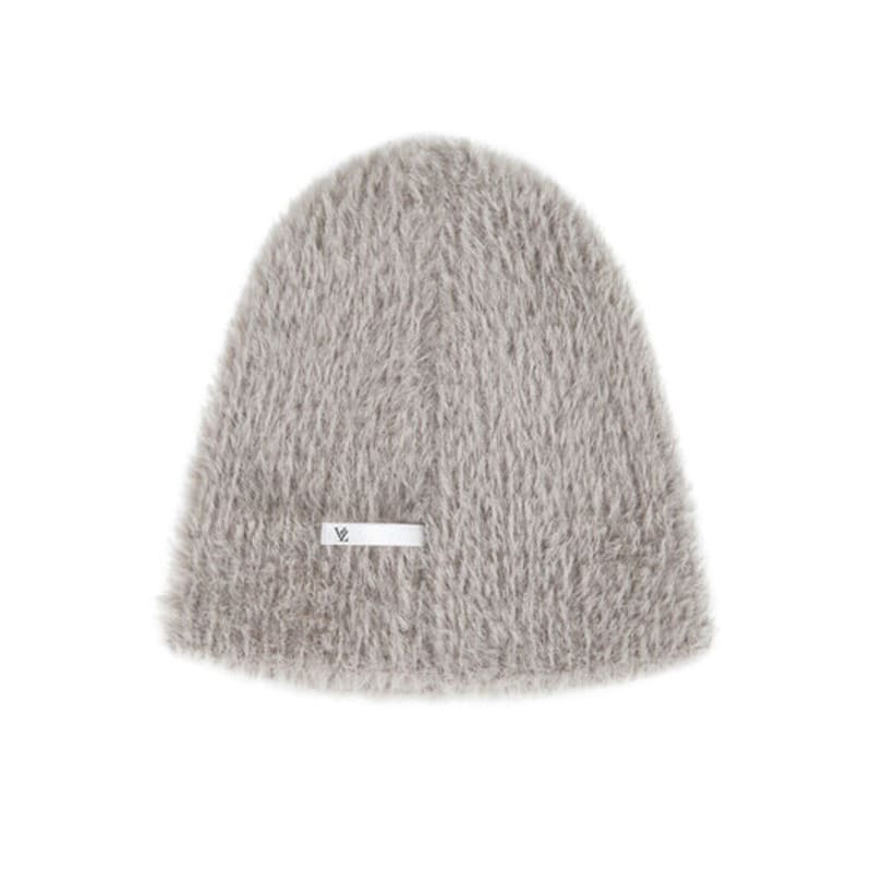 VARZAR VA Brosche Weiche Angora Mütze Sand