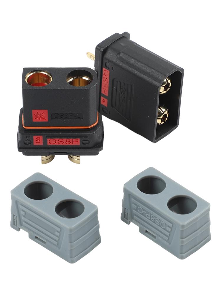 Connector For Outdoor Power Supplies Gold-plated Contact 500V QS8P-L Connector 8 12AWG Compatible PA Nylon Shell