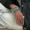 Elegant Acrylic  Bracelet Open Ring For Women Korean  Geometry Adjustable Party Jewelry Lady Gifts