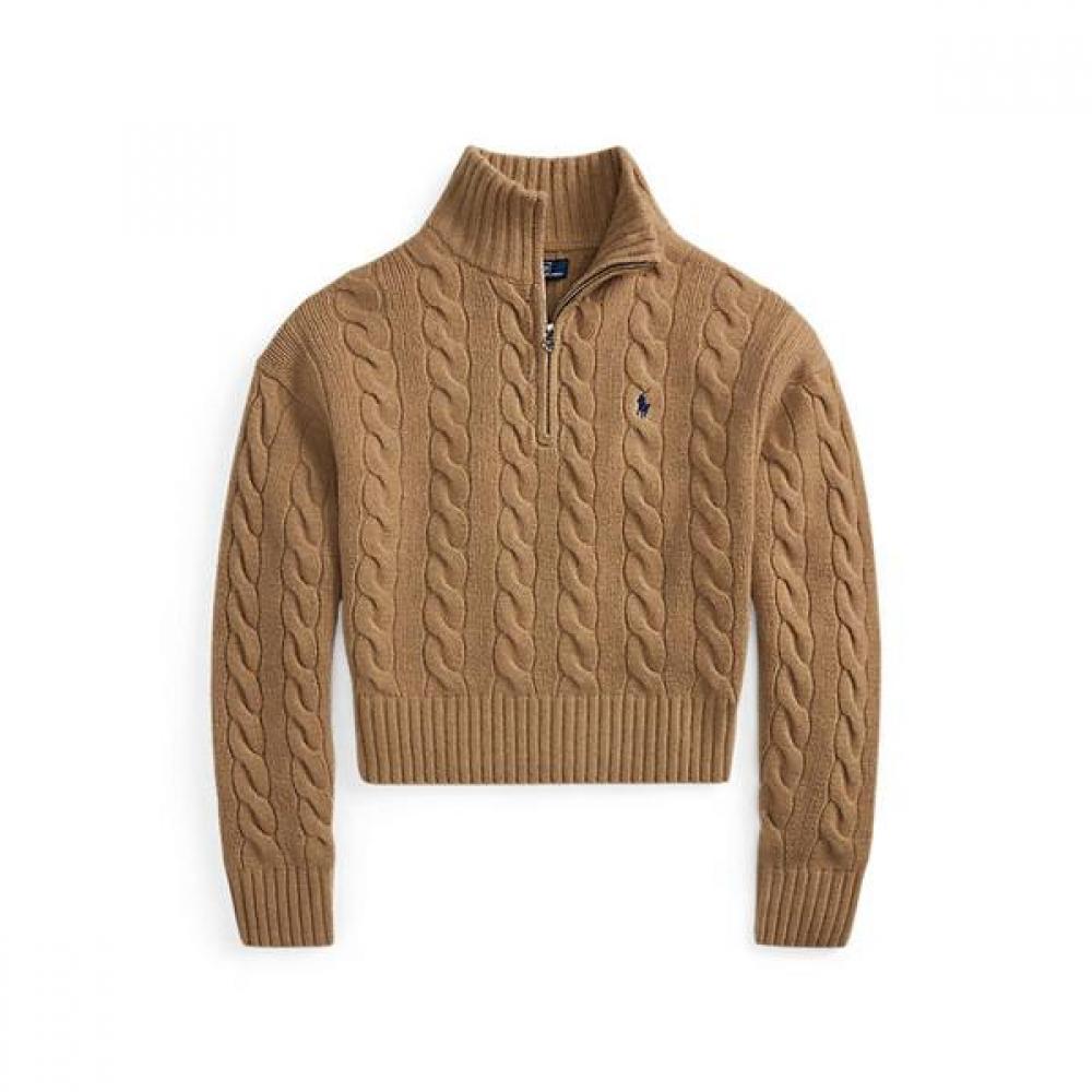 Polo Ralph Lauren Women S Cable Wool caShmere Half Zip Sweater  wmpoSwenc021315260 