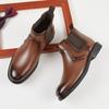Men Casual Shoes Genuine Leather Chelsea Boots British Style High Top Martin Boots Trendy Autumn Winter