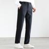 FAPAI Men's Easy-Care Elastic Waist Straight-Leg Dress Pants