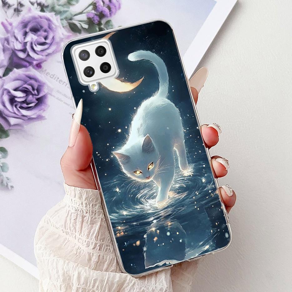 For Samsung Galaxy A22 4G Case Coloful Flowers Painted Cover Soft Slim Phone Case For Samsung A22 A 22 Galaxy A42 5G Fundas Bags