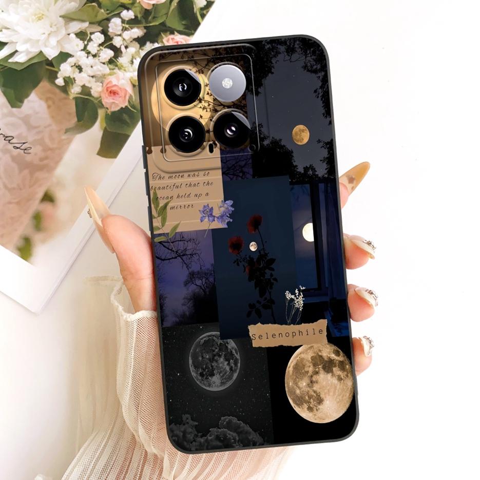 For Xiaomi Mi 14 Pro Case Cute Rabbit Cartoon Cover Shockproof Soft TPU Phone Case For Xiaomi 14 Pro Mi14 Pro 5G Back Cover Bags
