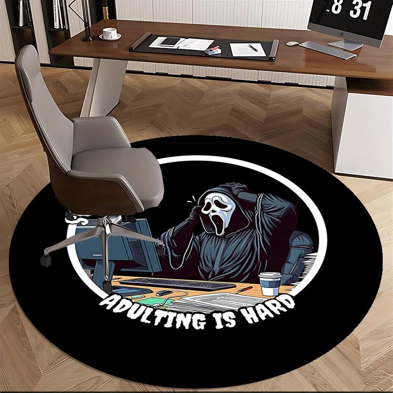 

Коврик-подкладка под стул Крик - Круглый ковер для декора домашнего офиса, Идея подарка для взрослых, Защита мебели для спальни и гостиной0479b 80cm by 80cm