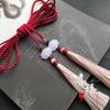 Ming Dynasty Daoist Robe Waist Rope with Jade Pendant Tassel - Unisex Hanfu Palace Ribbon Accessory