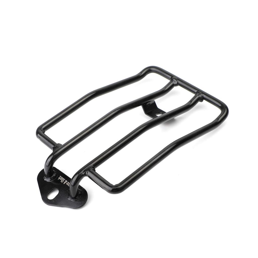 Bruce & Shark Rear Carrier, Carrier Solo Seat, Luggage Rack, Luggage Shelf, Support Shelf for Harley Sportster XL883 1200 (2004-2015), Black