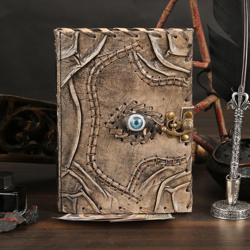 Handmade  Leather Journal: Witchcraft Spell Book of Shadows