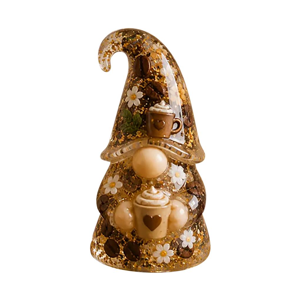 Gnome Resin Ornament with Hug Message Card - Cute Tabletop Decor for Home