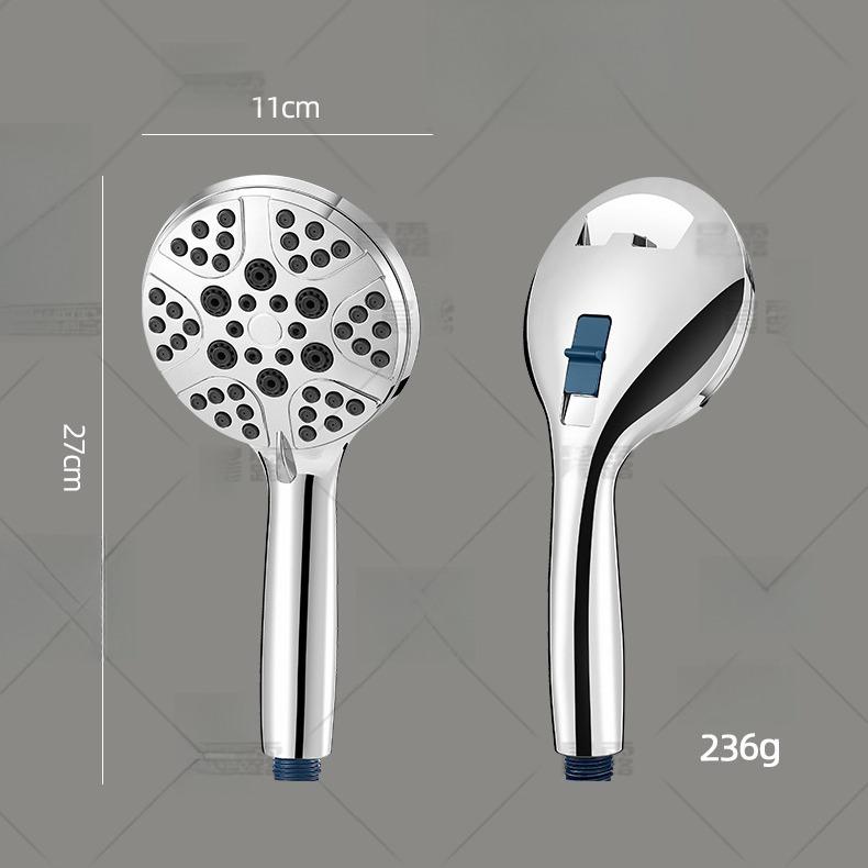Chrome Bathroom Handheld Shower Head Spray Shower Heads 3 Functions ABS Plastic Hand Showers Bathroom Faucet Accessory Type Tap