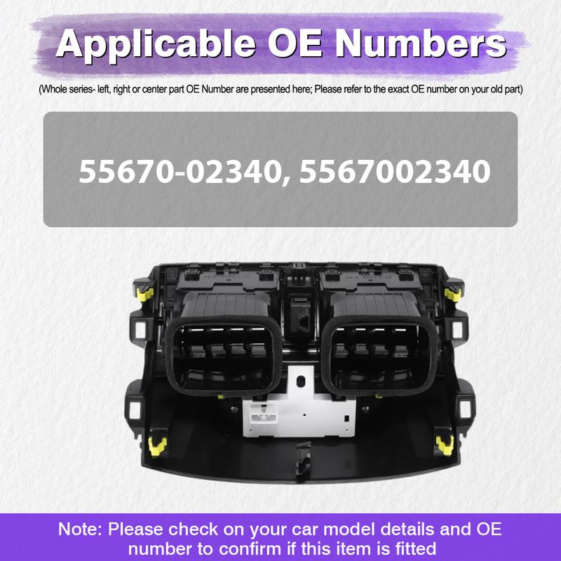 Center Dash A/C Air Conditioner Central Air Outlet Panel Grill Cover for Toyota Corolla Altis 2009 2010 2011 2012 2013