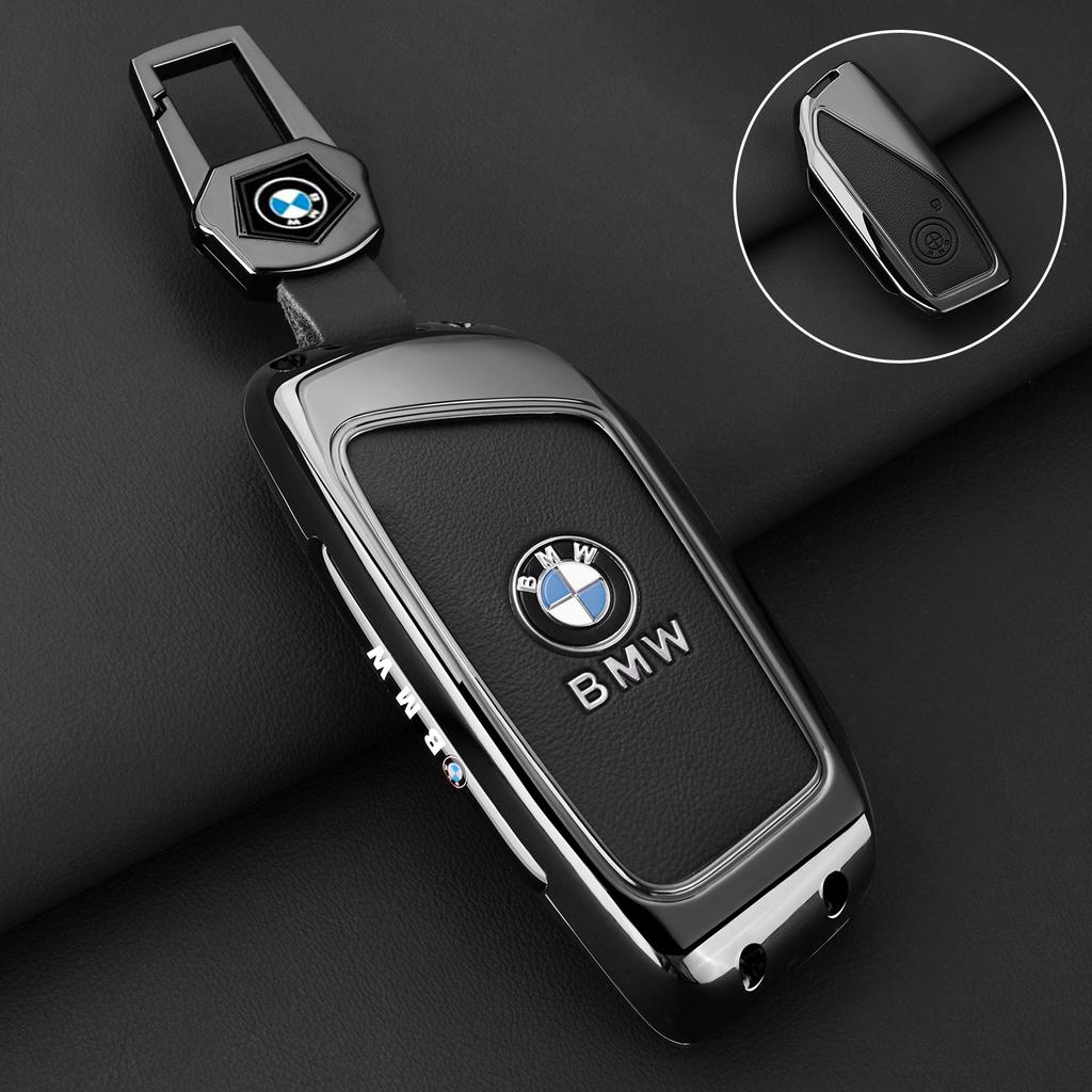 Hot 2025 Zinc Alloy Leather Car Key Case Fob Cover Shell for BMW Series 7 735i 740Li X7 X1 U11 2023 I7 G07 LCI XM 2024 2025 Acce